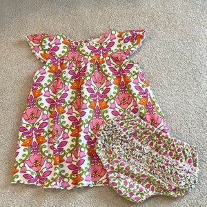 Vera Bradley Lilli Bell baby dress with bottoms 6/9 months, matching bla…